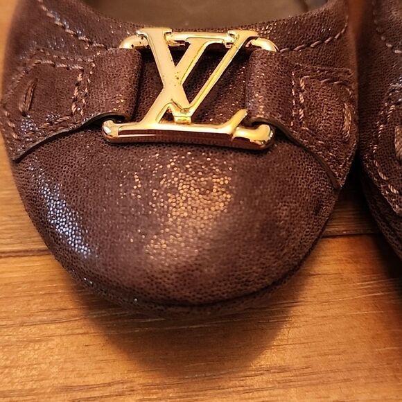 Authentic Louis Vuitton Brown Oxford Ballerina Flats Size 36 - Picture 2 of 9